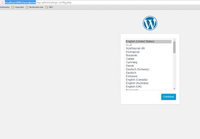 WordPress Configuration Page 
